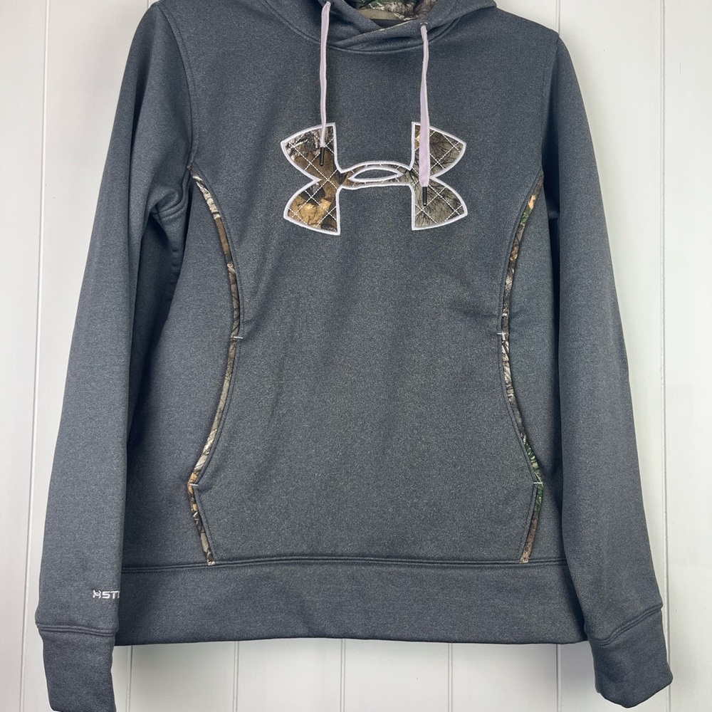 Under Armour Charcoal Hoodie with Camo Accents